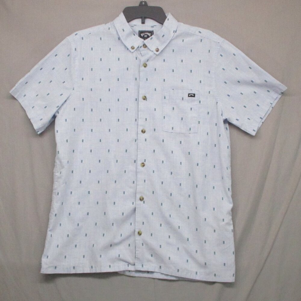Vintage Billabong Button Down Collar T-Shirt Blue Men Size‎ \ M